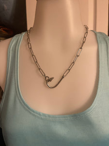 Fish Hook Paperclip Necklace