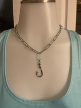 Load image into Gallery viewer, Fish Hook Paperclip Necklace